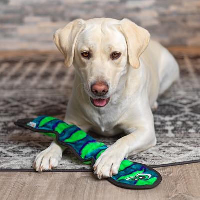 Show full view: Outward Hound Durablez Snake Tough Squeaky Dog Plush Toy, Blue, Large slide 5 of 10