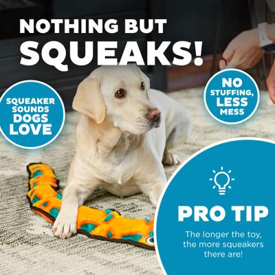 Show full view: Outward Hound Durablez Tough Plush Dog Toy, Orange, X-Large slide 5 of 11