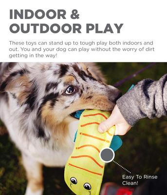 Show full view: Outward Hound Fire Biterz Lizard Squeaky Dog Toy, Green, 2 squeak slide 3 of 10