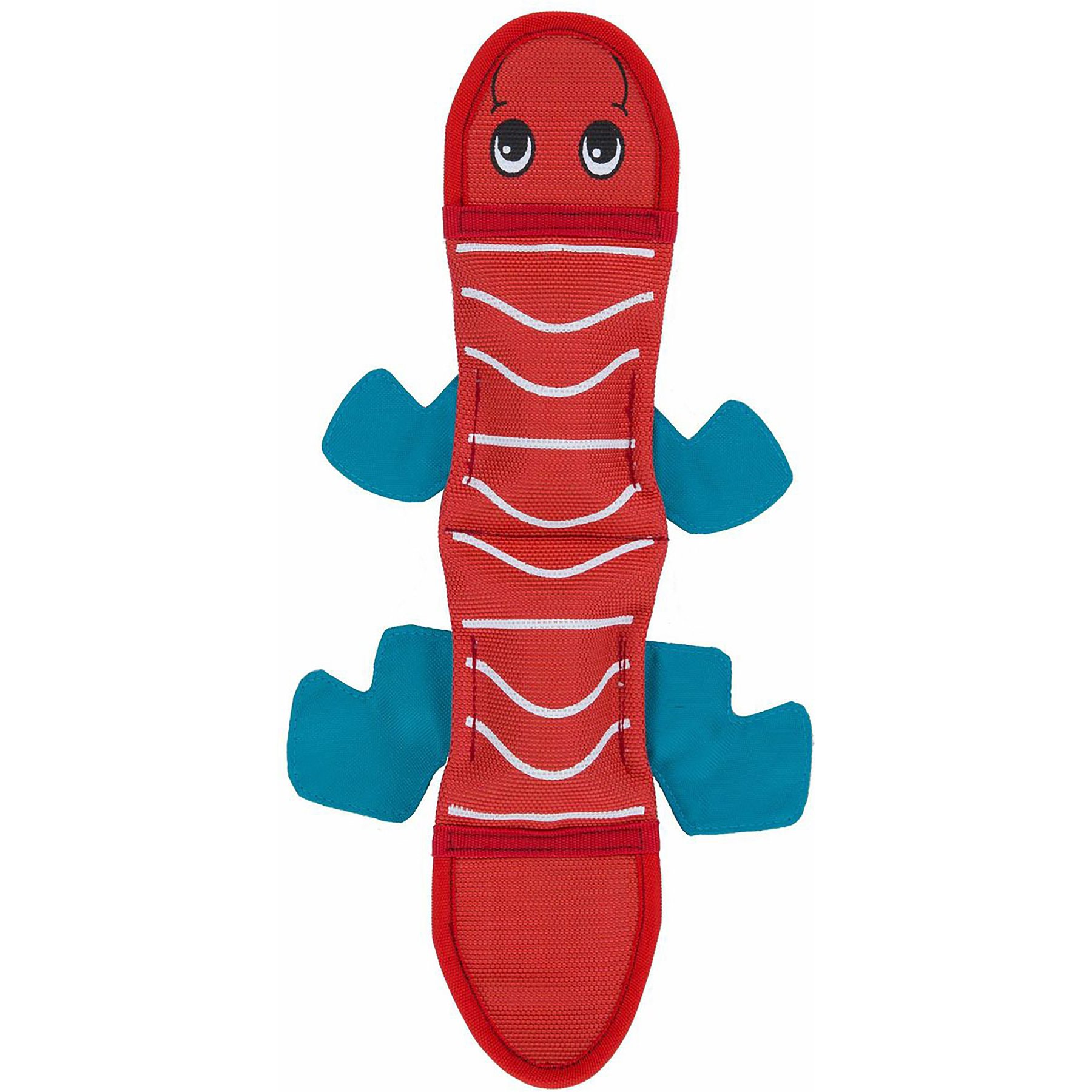 Outward Hound Fire Biterz Lizard Squeaky Dog Toy, Red, 2 squeak