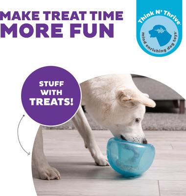 Show full view: Outward Hound Orbee-Tuff Snoop Treat Dispensing Tough Dog Chew Toy, Blue slide 2 of 8