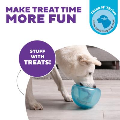 Show full view: Outward Hound Orbee-Tuff Snoop Treat Dispensing Tough Dog Chew Toy, Blue slide 3 of 14
