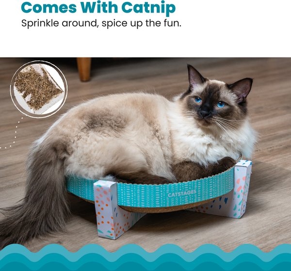 Catstages Easy Life Scratch, Snuggle & Rest Cat Scratcher Toy with Catnip