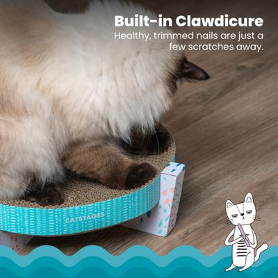 Show full view: Catstages Easy Life Scratch, Snuggle & Rest Cat Scratcher Toy with Catnip slide 3 of 10