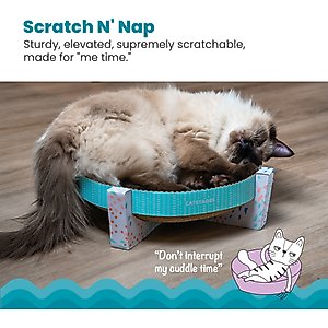 Catstages Easy Life Scratch, Snuggle & Rest Cat Scratcher Toy with Catnip