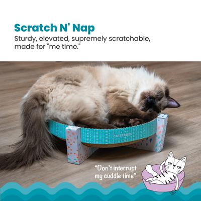 Show full view: Catstages Easy Life Scratch, Snuggle & Rest Cat Scratcher Toy with Catnip slide 2 of 10