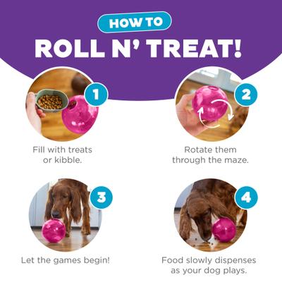 Show full view: Outward Hound Orbee-Tuff Mazee Interactive Treat Dispensing Puzzle Dog Toy, Raspberry slide 5 of 14