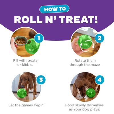 Show full view: Outward Hound Orbee-Tuff Mazee Interactive Treat Dispensing Puzzle Dog Toy, Green slide 4 of 13
