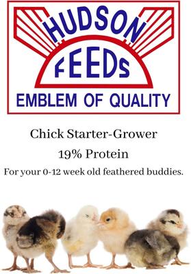 Show full view: Hudson Feeds Poultry Feeds Chick Starter-Grower Medicated Chicken Feed, 50-lb bag slide 5 of 8