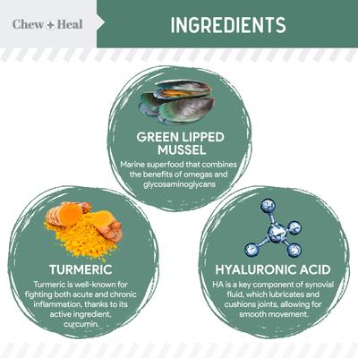 Show full view: Chew + Heal Essential 12-in-1 Multifunctional Support Chews Dog Supplement & Chew + Heal Senior Hip + Joint Chews Dog Supplement, 240 count slide 4 of 10