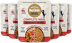 Because It's Better Entree Complete Meal Beef Stew with Veggies Wet Dog Food, 10-oz pouch, case of 6