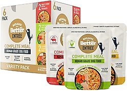 Because It's Better Entree Complete Meal Variety Pack Wet Dog Food, 10-oz pouch, case of 6