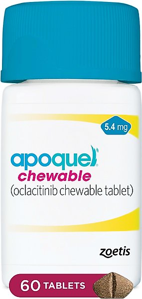 Show full view: Apoquel (oclacitinib chewable tablet) Chewable for Dogs, 5.4mg, 60 tablets slide 1 of 11