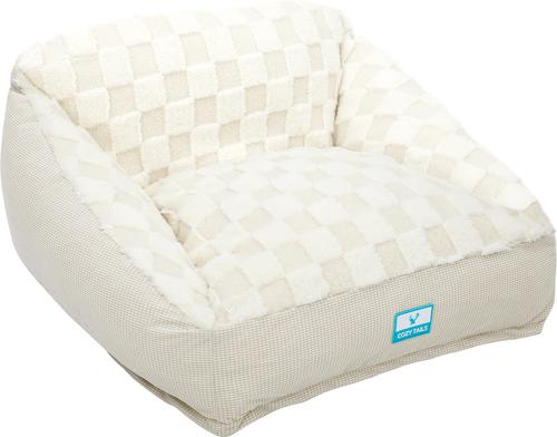 Show full view: Cozy Tails Premium Orthopedic Memory Foam Sofa Dog Bed, Beige, Large slide 2 of 4
