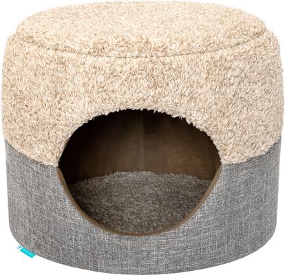 Show full view: Cozy Tails 2-In-1 Cuddler Dog Bed, Tan, One Size slide 8 of 8