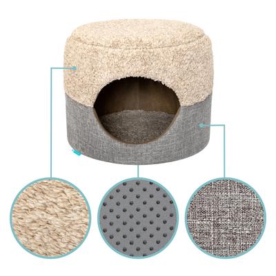 Show full view: Cozy Tails 2-In-1 Cuddler Dog Bed, Tan, One Size slide 5 of 8