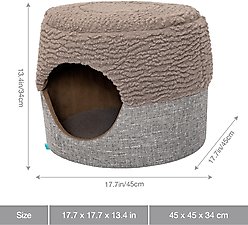Cozy Tails 2-In-1 Cuddler Dog Bed, Brown, One Size slide 2 of 6