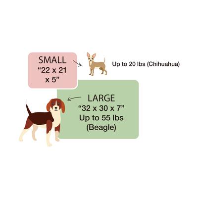 Show full view: Cozy Tails Donut Cooling Gel Pad Cushion Sofa Dog Bed with Removable Cover, Navy, Small slide 6 of 6