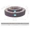Show in main carousel: Cozy Tails Donut Cooling Gel Pad Cushion Sofa Dog Bed with Removable Cover, Grey, Small slide 6 of 6