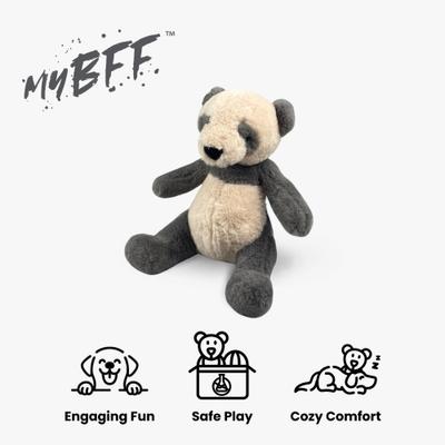 Show full view: Nandog My BFF Pandy The Bear Dog Toy, Gray, 10 x 5 inches slide 2 of 6