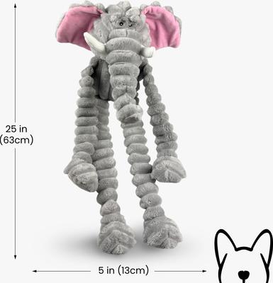 Show full view: Nandog My BFF Jumbo The Elephant Dog Toy, Gray, 30 x 10 inches slide 4 of 6