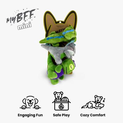 Show full view: Nandog My BFF Dino Mini Dog & Cat Toys, Green, 3 count, 5 x 2 inches slide 3 of 8