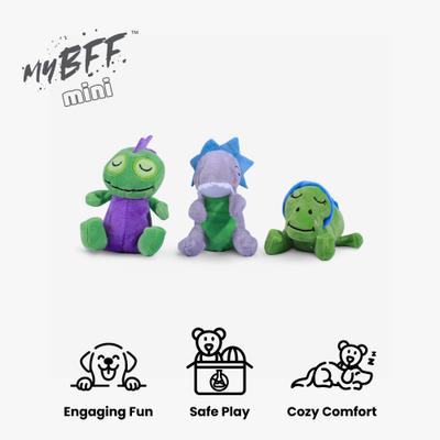 Show full view: Nandog My BFF Dino Mini Dog & Cat Toys, Green, 3 count, 5 x 2 inches slide 2 of 8