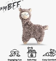 Nandog My BFF The Alpaca Dog Toy, Brown, 10 x 5 inches slide 2 of 6