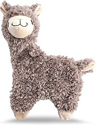 Nandog My BFF Lulu The Alpaca Dog Toy, Brown, 10 x 5 inches