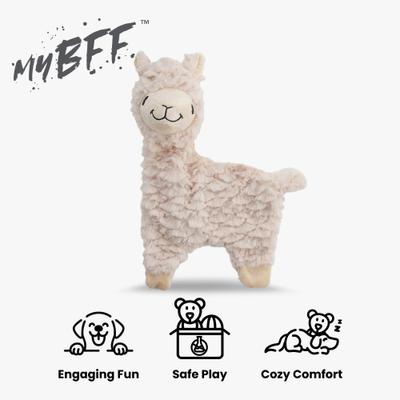 Show full view: Nandog My BFF The Alpaca Dog Toy, Beige, 10 x 5 inches slide 3 of 6