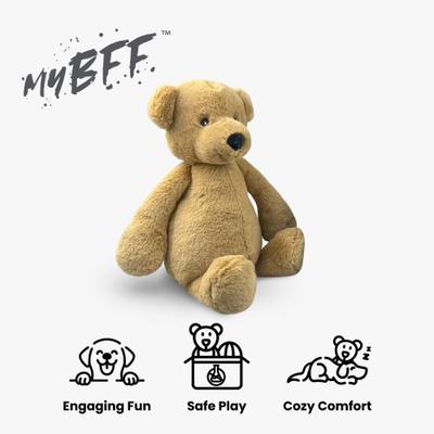 Show full view: Nandog My BFF Caramel The Bear Dog Toy, Beige, 10 x 5 inches slide 3 of 7