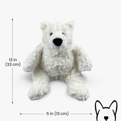 Show full view: Nandog My BFF Frost The Bear Dog Toy, White, 10 x 5 inches slide 5 of 6