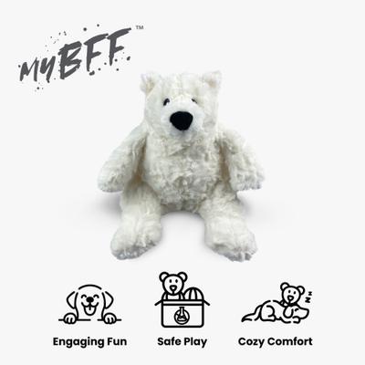Show full view: Nandog My BFF Frost The Bear Dog Toy, White, 10 x 5 inches slide 3 of 6