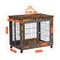 Show in main carousel: Cesicia Wheeled Dog Kennel, Rustic Brown, 31.50 x 22.05 x 24.80-in slide 7 of 7