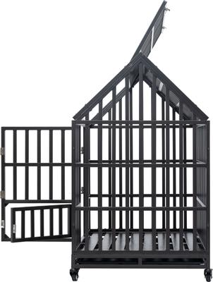 Show full view: Cesicia Heavy Duty Dog Kennel, Black, 47.24 x 29.00 x 48.43-in slide 4 of 8