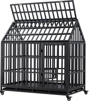 Show full view: Cesicia Heavy Duty Dog Kennel, Black, 47.24 x 29.00 x 48.43-in slide 2 of 8