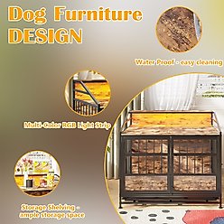 jansno Multi-function Furniture Style Dog Crate with Storage slide 2 of 8