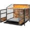 Show in main carousel: Cesicia Wooden Dog Kennel, Black Brown, 31.50 x 19.69 x 29.92-in slide 2 of 7