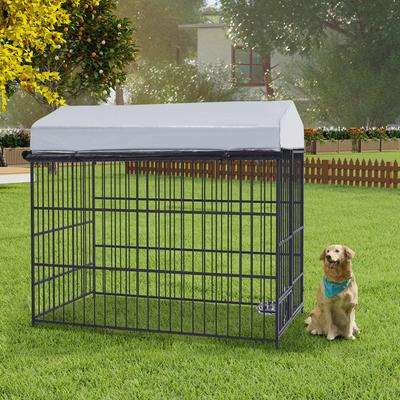 Show full view: Cesicia Outdoor Dog Kennel, Black, 78.70 x 47.01 x 71.26-in slide 3 of 6