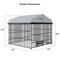 Show in main carousel: jansno Outdoor Metal Dog Pen Enclosure with Roof Cover, Black & Gray slide 2 of 2