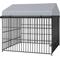Show in main carousel: Cesicia Outdoor Dog Kennel, Black Gray, 78.7 x 78.74 x 76.42-in slide 4 of 8
