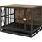 Show in main carousel: Cesicia Wooden Dog Kennel, Rustic Brown, 32.76 x 24.61 x 24.61-in slide 7 of 8