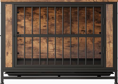 Show full view: Cesicia Wooden Dog Kennel, Black Brown, 38.90 x 23.78 x 28.07-in slide 7 of 9