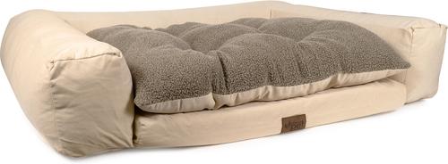 Show full view: Carolina Pet Couch Dog Bed with Removable Cover, Bone, Large slide 2 of 9