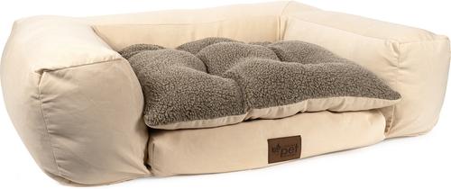 Show full view: Carolina Pet Couch Dog Bed with Removable Cover, Bone, Small slide 2 of 9