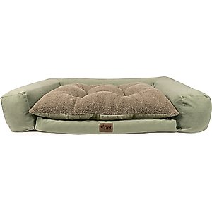 Carolina Pet Couch Dog Bed with Removable Cover, Green, Large