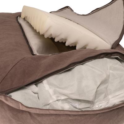 Show full view: Carolina Pet Couch Dog Bed with Removable Cover, Brown, Large slide 8 of 10