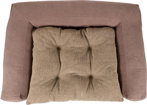 Show full view: Carolina Pet Couch Dog Bed with Removable Cover, Brown, Large slide 7 of 10