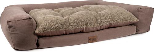 Show full view: Carolina Pet Couch Dog Bed with Removable Cover, Brown, Large slide 3 of 10