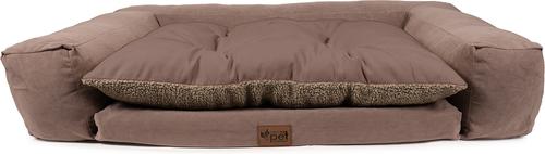 Show full view: Carolina Pet Couch Dog Bed with Removable Cover, Brown, Large slide 4 of 10